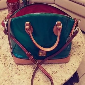 Beautiful Dooney Patent Green Satchel GUC
